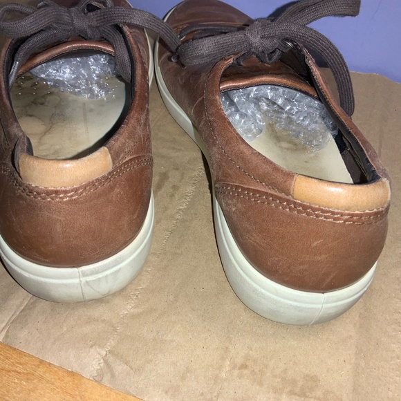 Ecco Soft 7 brown Leather sneakers Sz 9 - Picture 4 of 7